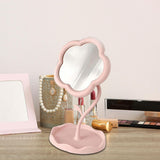 Maxbell Makeup Mirror for Desk Adjustable Flexible Flower Shaped Vanity Mirror Pink