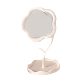 Maxbell Makeup Mirror for Desk Adjustable Flexible Flower Shaped Vanity Mirror White
