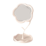 Maxbell Makeup Mirror for Desk Adjustable Flexible Flower Shaped Vanity Mirror White