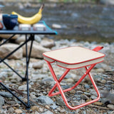 Maxbell Camping Stool Carbon Steel Frame Folding Small Chair for Patio Fishing Beach