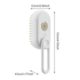 Maxbell 3 in1 Cat Dog Steamy Brush Handheld for Cats and Dogs Massage Pet Hair Brush White