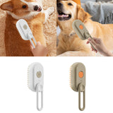 Maxbell 3 in1 Cat Dog Steamy Brush Handheld for Cats and Dogs Massage Pet Hair Brush White