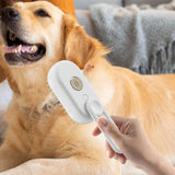 Maxbell 3 in1 Cat Dog Steamy Brush Handheld for Cats and Dogs Massage Pet Hair Brush White