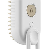 Maxbell 3 in1 Cat Dog Steamy Brush Handheld for Cats and Dogs Massage Pet Hair Brush White