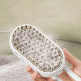 Maxbell 3 in1 Cat Dog Steamy Brush Handheld for Cats and Dogs Massage Pet Hair Brush Khaki