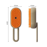 Maxbell 3 in1 Cat Dog Steamy Brush Handheld for Cats and Dogs Massage Pet Hair Brush Khaki