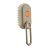 Maxbell 3 in1 Cat Dog Steamy Brush Handheld for Cats and Dogs Massage Pet Hair Brush Khaki