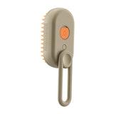 Maxbell 3 in1 Cat Dog Steamy Brush Handheld for Cats and Dogs Massage Pet Hair Brush Khaki