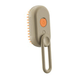 Maxbell 3 in1 Cat Dog Steamy Brush Handheld for Cats and Dogs Massage Pet Hair Brush Khaki