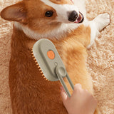 Maxbell 3 in1 Cat Dog Steamy Brush Handheld for Cats and Dogs Massage Pet Hair Brush Khaki