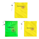Maxbell Produce Bag Refrigerator Organizer Bag Food Saver Bag Grocery Bag Veggie Bag Bananas Top Text