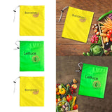 Maxbell Produce Bag Refrigerator Organizer Bag Food Saver Bag Grocery Bag Veggie Bag Bananas Top Text