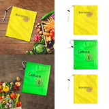 Maxbell Produce Bag Refrigerator Organizer Bag Food Saver Bag Grocery Bag Veggie Bag Bananas Top Text