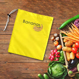 Maxbell Produce Bag Refrigerator Organizer Bag Food Saver Bag Grocery Bag Veggie Bag Bananas Top Text