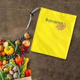 Maxbell Produce Bag Refrigerator Organizer Bag Food Saver Bag Grocery Bag Veggie Bag Bananas Top Text
