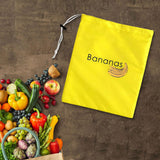 Maxbell Produce Bag Refrigerator Organizer Bag Food Saver Bag Grocery Bag Veggie Bag Bananas Middle Text