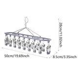 Maxbell Sock Hanger Sturdy Multifunctional Underwear Hanger for Lingerie Diaper Ties Gray