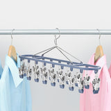 Maxbell Sock Hanger Sturdy Multifunctional Underwear Hanger for Lingerie Diaper Ties Blue