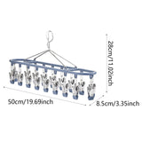 Maxbell Sock Hanger Sturdy Multifunctional Underwear Hanger for Lingerie Diaper Ties Blue