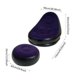 Maxbell Inflatable Lounge Chair with Foot Stool Lazy Sofa for Camping Travel Outdoor Purple