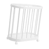 Maxbell Laundry Basket Cart Heavy Duty Storage Organizer for Bathroom Dorm Apartment White