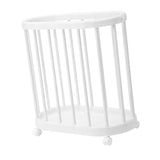 Maxbell Laundry Basket Cart Heavy Duty Storage Organizer for Bathroom Dorm Apartment White