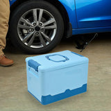 Maxbell Foldable Storage Box Container Storage Bin for Living Room Travel Road Trips Blue