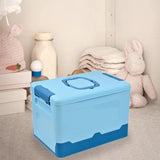 Maxbell Foldable Storage Box Container Storage Bin for Living Room Travel Road Trips Blue