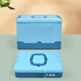 Maxbell Foldable Storage Box Container Storage Bin for Living Room Travel Road Trips Blue