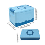 Maxbell Foldable Storage Box Container Storage Bin for Living Room Travel Road Trips Blue