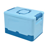Maxbell Foldable Storage Box Container Storage Bin for Living Room Travel Road Trips Blue
