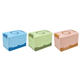 Maxbell Foldable Storage Box Container Storage Bin for Living Room Travel Road Trips Blue