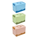 Maxbell Foldable Storage Box Container Storage Bin for Living Room Travel Road Trips Blue