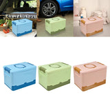 Maxbell Foldable Storage Box Container Storage Bin for Living Room Travel Road Trips Blue