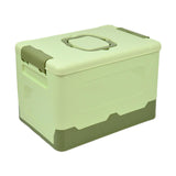 Maxbell Foldable Storage Box Container Storage Bin for Living Room Travel Road Trips Green