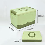 Maxbell Foldable Storage Box Container Storage Bin for Living Room Travel Road Trips Green