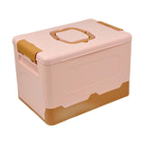 Maxbell Foldable Storage Box Container Storage Bin for Living Room Travel Road Trips Pink