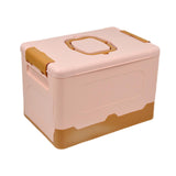 Maxbell Foldable Storage Box Container Storage Bin for Living Room Travel Road Trips Pink