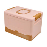 Maxbell Foldable Storage Box Container Storage Bin for Living Room Travel Road Trips Pink