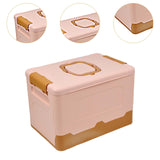 Maxbell Foldable Storage Box Container Storage Bin for Living Room Travel Road Trips Pink