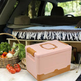 Maxbell Foldable Storage Box Container Storage Bin for Living Room Travel Road Trips Pink