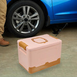 Maxbell Foldable Storage Box Container Storage Bin for Living Room Travel Road Trips Pink