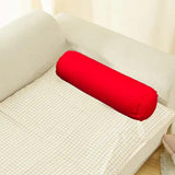 Maxbell Round Cylindrical Pillow Craft Supplies Bolster Cushion for Home Office Yoga Red