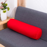 Maxbell Round Cylindrical Pillow Craft Supplies Bolster Cushion for Home Office Yoga Red