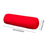 Maxbell Round Cylindrical Pillow Craft Supplies Bolster Cushion for Home Office Yoga Red