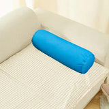 Maxbell Round Cylindrical Pillow Craft Supplies Bolster Cushion for Home Office Yoga Blue