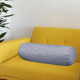 Maxbell Round Cylindrical Pillow Craft Supplies Bolster Cushion for Home Office Yoga Grey