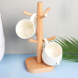Maxbell Coffee Mug Tree Shelf Modern Glass Cup Stand for Kitchen Tabletop Countertop