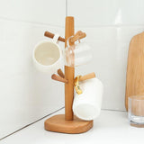 Maxbell Coffee Mug Tree Shelf Modern Glass Cup Stand for Kitchen Tabletop Countertop
