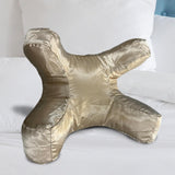 Maxbell Cervical Pillow Back Sleeping for Back Stomach Sleepers Portable Face Pillow Gold